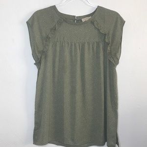 Loft Outlet Sleeveless Polka Dot Top Size Med